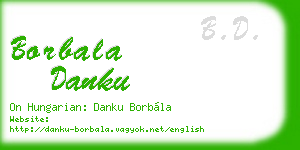 borbala danku business card