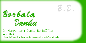 borbala danku business card